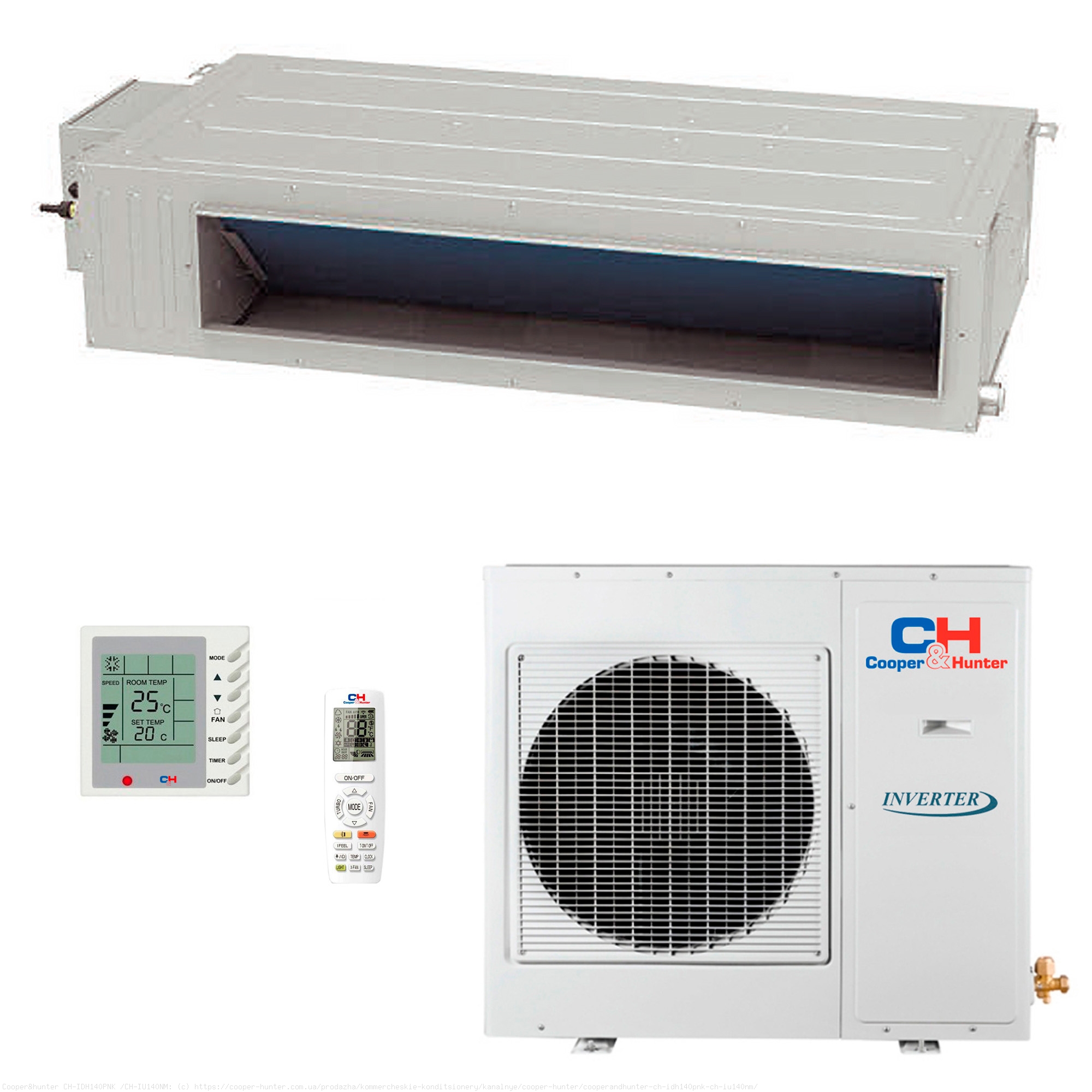 Cooper&Hunter CH-IDH140PNK/CH-IU140NM Nordic Commercial Series IN Ducted Inverter